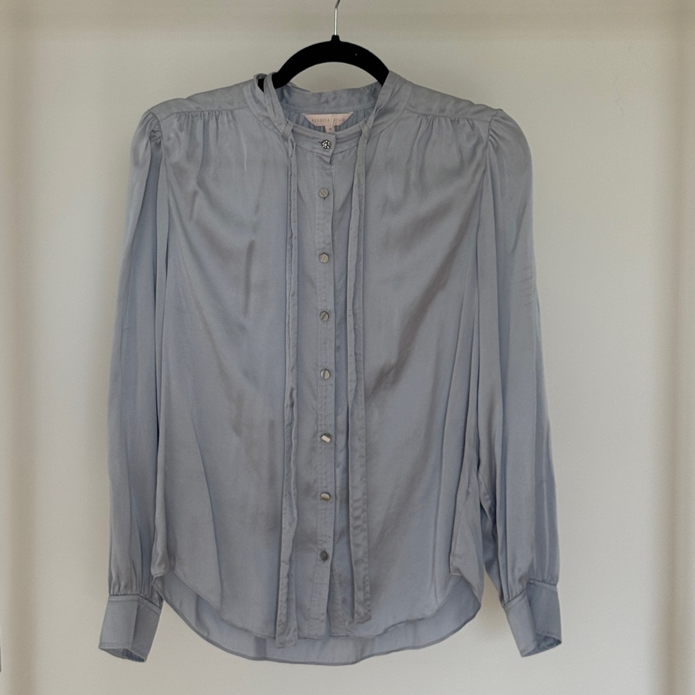 Rebecca Taylor Baby Blue Long Sleeve Button Down Shirt